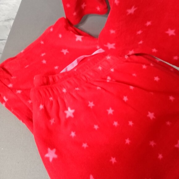 Cuddl Duds Red Star Loungewear Sleepwear Pajamas Set Top and Bottoms - Picture 5 of 13